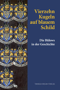 Vierzehn Kugeln auf blauem Schild