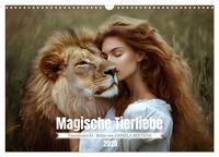 Magische Tierliebe (Wandkalender 2025 DIN A3 quer), CALVENDO Monatskalender