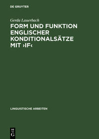 Form und Funktion englischer Konditionalsätze mit ›if‹