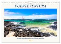 FUERTEVENTURA Geburtstagskalender mit Planerfunktion (Wandkalender 2025 DIN A4 quer), CALVENDO Monatskalender