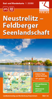 Rad- und Wanderkarte Neustrelitz - Feldberger Seenlandschaft