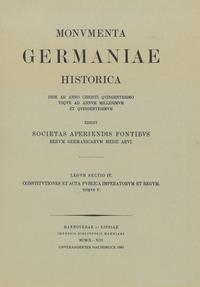 Constitutiones et acta publica imperatorum et regum (1313-1324)