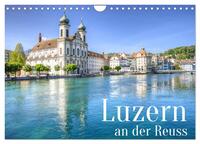 Luzern an der Reuss (Wandkalender 2025 DIN A4 quer), CALVENDO Monatskalender