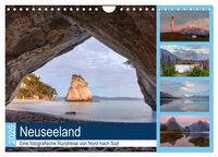 Neuseeland - Eine fotografische Rundreise von Nord nach Süd (Wandkalender 2025 DIN A4 quer), CALVENDO Monatskalender