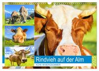 Rindvieh auf der Alm. Kühe im Bergsommer (Wandkalender 2025 DIN A3 quer), CALVENDO Monatskalender