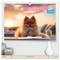 Zwergspitze - kleine Hunde, große Persönlichkeiten (hochwertiger Premium Wandkalender 2025 DIN A2 quer), Kunstdruck in Hochglanz