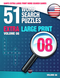 Sam's Extra Large Print Word Search Games, 51 Word Search Puzzles, Volume 8