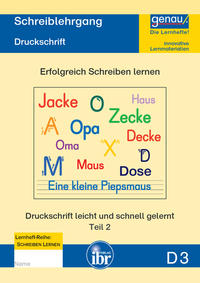 D3 Schreiblehrgang - Druckschrift Teil 2