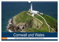 Cornwall und Wales (Wandkalender 2025 DIN A3 quer), CALVENDO Monatskalender