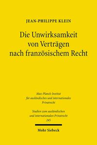 Die Unwirksamkeit von Verträgen nach französischem Recht