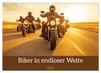 Biker in unendlicher Weite (Wandkalender 2025 DIN A3 quer), CALVENDO Monatskalender