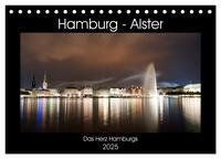 Hamburg - Alster (Tischkalender 2025 DIN A5 quer), CALVENDO Monatskalender