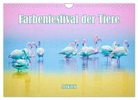 Farbenfestival der Tiere - Artwork (Wandkalender 2025 DIN A4 quer), CALVENDO Monatskalender