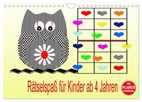 Rätselspaß für Kinder ab 4 Jahren (Wandkalender 2025 DIN A4 quer), CALVENDO Monatskalender