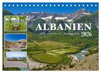 Albanien - wild, authentisch, abenteuerlich (Tischkalender 2026 DIN A5 quer), CALVENDO Monatskalender