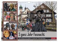 S ganz Johr Fasnacht (Wandkalender 2025 DIN A4 quer), CALVENDO Monatskalender