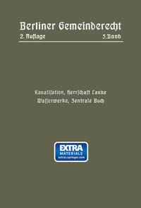 Kanalisation, Herrschaft Lanke, Wasserwerke, Zentrale Buch