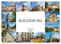 Magdeburg Impressionen (Wandkalender 2025 DIN A2 quer), CALVENDO Monatskalender