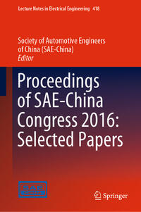 Proceedings of SAE-China Congress 2016: Selected Papers