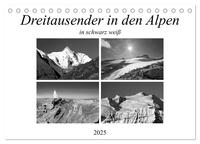 Dreitausender in den Alpen (Tischkalender 2025 DIN A5 quer), CALVENDO Monatskalender