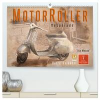 Mototrroller - Vesparade (hochwertiger Premium Wandkalender 2025 DIN A2 quer), Kunstdruck in Hochglanz