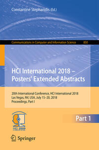 HCI International 2018 – Posters' Extended Abstracts