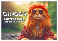 Ginger - Samtpfotiger Abenteurer (Wandkalender 2025 DIN A2 quer), CALVENDO Monatskalender