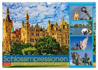 Schloss Impressionen - Residenz- und Landeshauptstadt Schwerin (Wandkalender 2025 DIN A3 quer), CALVENDO Monatskalender