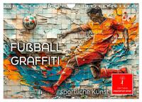 Fußball Graffiti - sportliche Kunst (Wandkalender 2025 DIN A4 quer), CALVENDO Monatskalender