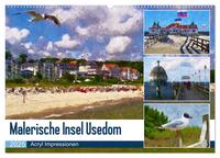 Malerische Insel Usedom - Acryl Impressionen (Wandkalender 2025 DIN A2 quer), CALVENDO Monatskalender