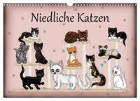 Niedliche Katzen (Wandkalender 2025 DIN A3 quer), CALVENDO Monatskalender