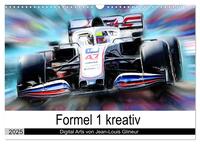 Formel 1 kreativ - Digital Art von Jean-Louis Glineur (Wandkalender 2025 DIN A3 quer), CALVENDO Monatskalender