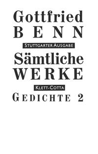 Sämtliche Werke - Stuttgarter Ausgabe. Bd. 2 - Gedichte 2 (Sämtliche Werke - Stuttgarter Ausgabe, Bd. 2)