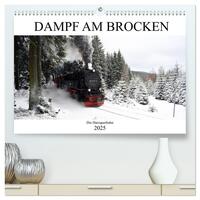 Dampf am Brocken - Die Harzquerbahn (hochwertiger Premium Wandkalender 2025 DIN A2 quer), Kunstdruck in Hochglanz