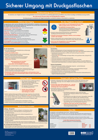Wandtafel Sicherer Umgang mit Druckgasflaschen