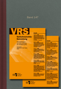 Verkehrsrechts-Sammlung (VRS). Entscheidungen aus allen Gebieten des Verkehrsrechts / Verkehrsrechts-Sammlung (VRS) Band 147