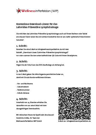 DVD Präventive Lymphdrainage (Lehrvideo) | Für Anfänger und Profis | Inkl. kostenloser Tablet-/Smartphone-Version zum Download