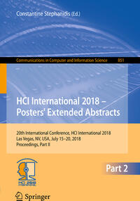 HCI International 2018 – Posters' Extended Abstracts