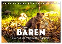 Bären - Pandas, Grizzlybären und Co. (Tischkalender 2025 DIN A5 quer), CALVENDO Monatskalender