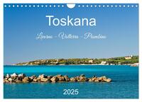 Toskana. Livorno - Volterra - Piombino (Wandkalender 2025 DIN A4 quer), CALVENDO Monatskalender