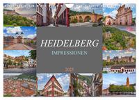 Heidelberg Impressionen (Wandkalender 2025 DIN A4 quer), CALVENDO Monatskalender