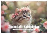 Zauberhafte Katzenbabys (Wandkalender 2025 DIN A2 quer), CALVENDO Monatskalender