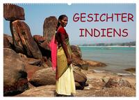 Gesichter Indiens (Wandkalender 2025 DIN A2 quer), CALVENDO Monatskalender