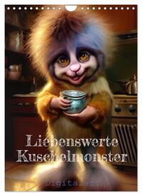 Liebenswerte Kuschelmonster - Digitalart (Wandkalender 2025 DIN A4 hoch), CALVENDO Monatskalender