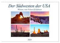 Der Südwesten der USA: Wüsten, rote Felsen & Canyons (Wandkalender 2025 DIN A3 quer), CALVENDO Monatskalender