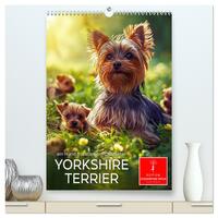 Yorkshire Terrier - ein Hund mit starkem Charakter (hochwertiger Premium Wandkalender 2025 DIN A2 hoch), Kunstdruck in Hochglanz