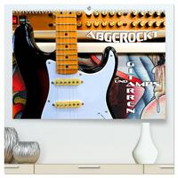 Gitarren und Amps - abgerockt (hochwertiger Premium Wandkalender 2025 DIN A2 quer), Kunstdruck in Hochglanz