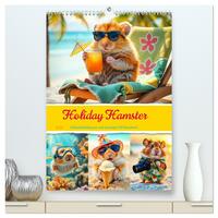 Holiday Hamster - Urlaubsfeeling pur mit sonnigen KI Hamstern (hochwertiger Premium Wandkalender 2026 DIN A2 hoch), Kunstdruck in Hochglanz