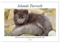 Islands Tierwelt - Mit tierischen Inselbewohnern durchs Jahr (Wandkalender 2025 DIN A3 quer), CALVENDO Monatskalender