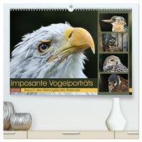 Imposante Vogelporträts (hochwertiger Premium Wandkalender 2025 DIN A2 quer), Kunstdruck in Hochglanz